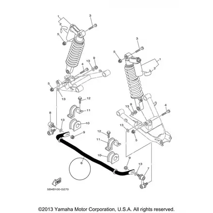 Задний стабилизатор, тяга Yamaha Rhino 700, 660, 450 5UG-G7491-00-00