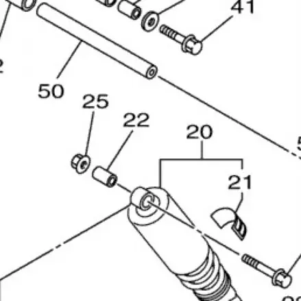 Вал задней подвески Yamaha VK540, VK POF, RS VIKING 83R-47485-00-00, 83R-47485-01-00, 83R-47485-02-00