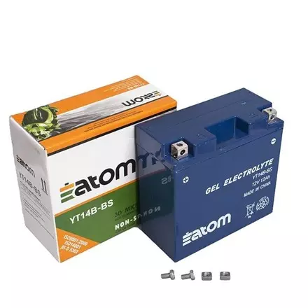 [ATOM] Мото Аккумулятор YT14B-4 (YT14B-BS) GEL гелевый