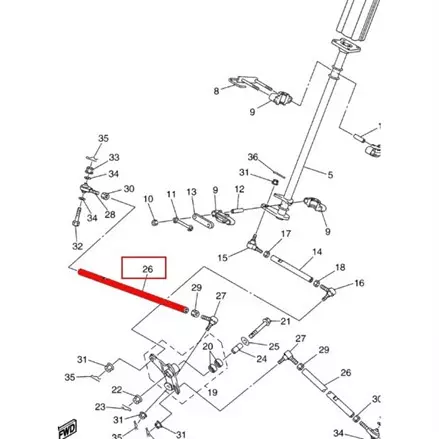 Тяга рулевая на лыжи Yamaha Nytro MTX, RTX, GT 08+ 8HK-23831-00-00