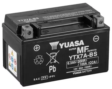 Аккумулятор YUASA YTX7A-BS для мотоциклов