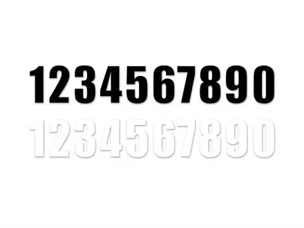 Motion STD Numbers MX2 Black "0" 3pcs