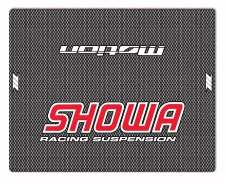 Наклейка на перо вилки карбон Showa красно белая ZETA