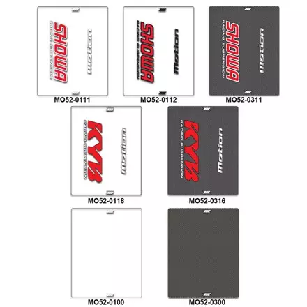 Motion F-Fork Outer Decals Carbon2 SHOWA Red/White