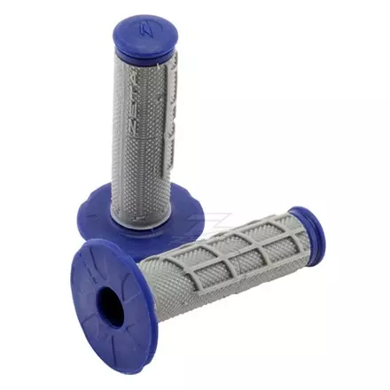 Ручки руля для мотокросса  с отверстием ZETA сине-серые