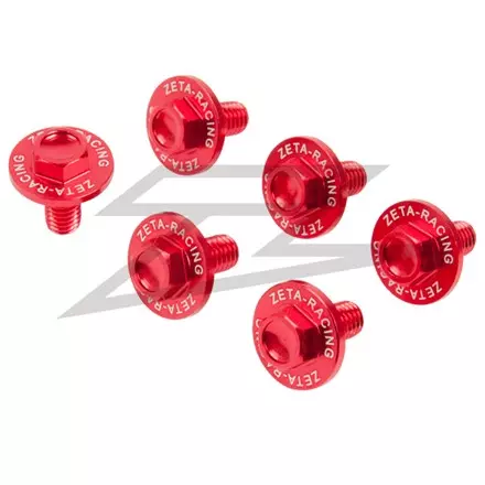 Комплект болтов защиты вилки Zeta Set 6pcs.Honda-2 Red