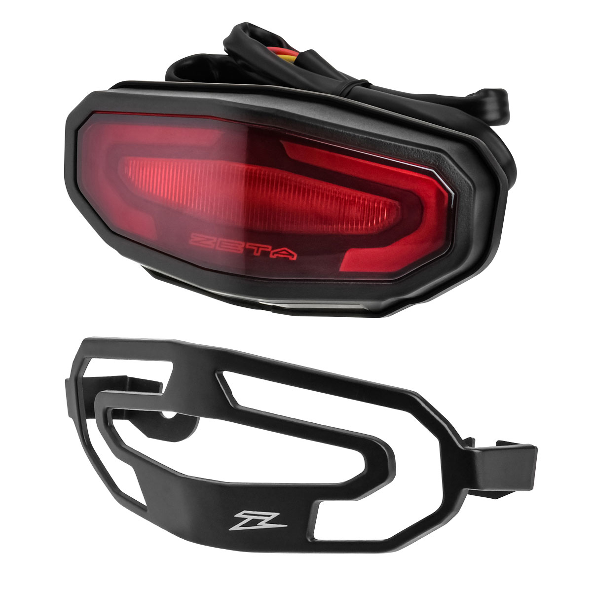 Стоп сигнал светодиодный с красным стеклом Zeta ZR45-2341