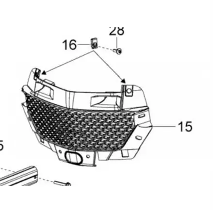 Передняя рещетка снегохода SkiDoo, Lynx 502007140
