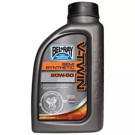 Моторное масло BEL-RAY для Harley-Davidson V-Twin Semi-Synthetic 20W-50 1л