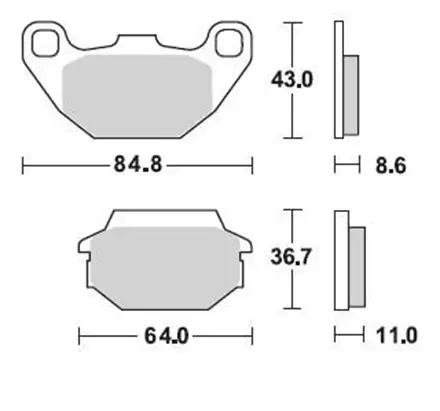 Тормозные колодки Braking 869SM1 Kymco