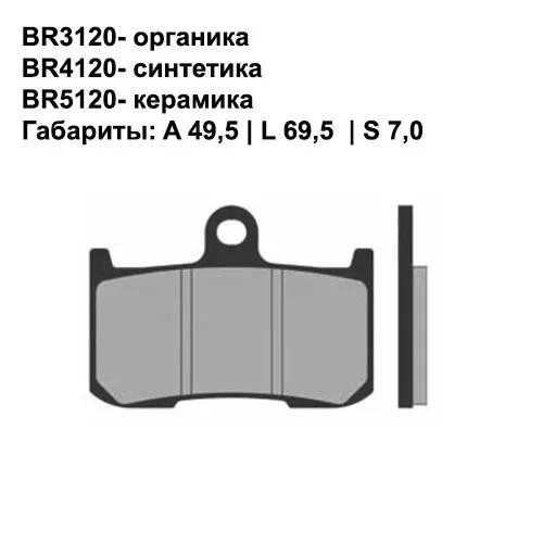 Тормозные колодки передние Brenta 4120 Sintered
