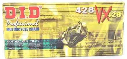Цепь DID 428 VX- 120 звеньев, черно- золотая
