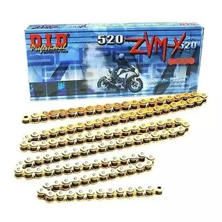 Цепь DID 520 ZVMX- 130 звеньев, золотая
