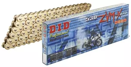 Цепь DID 530 ZVMX- 110 звеньев, золотая