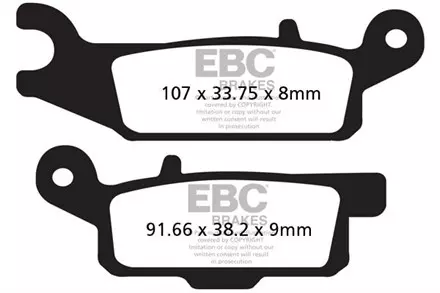 Тормозные колодки EBC FA446TT для мотоциклов