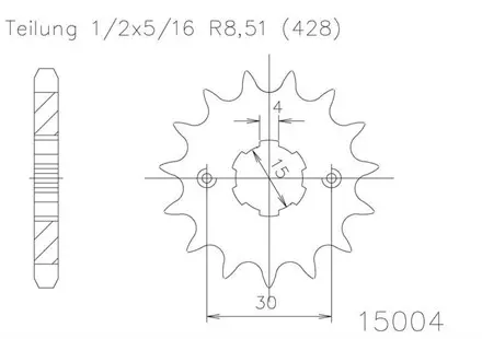 Передняя звезда 14 зуб. Esjot 50-15004-14 аналог JTF274.14