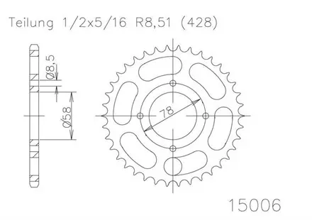 Задняя звезда 48 зуб. Esjot 50-15006-48 аналог JTR810.48