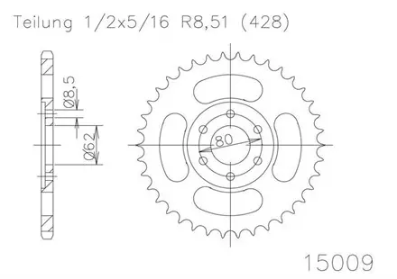 Задняя звезда 49 зуб. Esjot 50-15009-49 аналог JTR1842.49