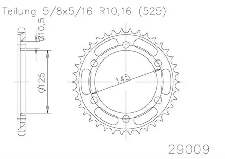 Задняя звезда 46 зуб. Esjot 50-29009-46 аналог JTR867.46