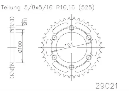 Задняя звезда 38 зуб. Esjot 50-29021-38 аналог JTR745.38
