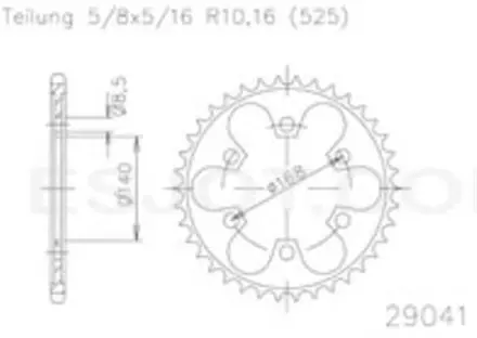 Задняя звезда 41 зуб. Esjot 50-29041-41 аналог JTR6.41