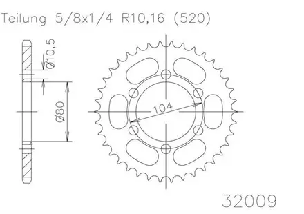 Задняя звезда 45 зуб. Esjot 50-32009-45 аналог JTR1478.45