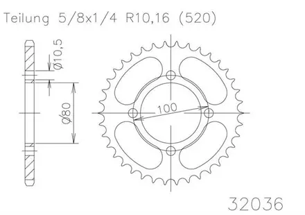 Задняя звезда 46 зуб. Esjot 50-32036-46 аналог JTR819.46