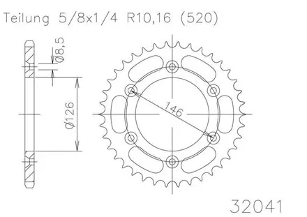 Задняя звезда 47 зуб. Esjot 50-32041-47 аналог JTR808.47