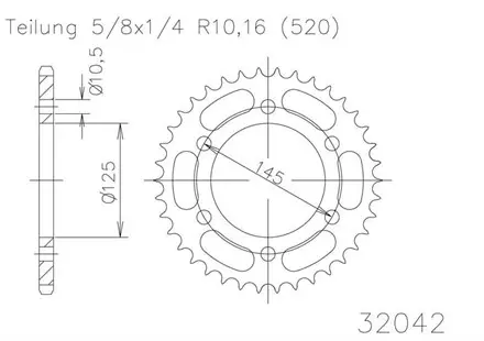 Задняя звезда 45 зуб. Esjot 50-32042-45 аналог JTR855.45