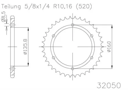 Задняя звезда 47 зуб. Esjot 50-32050-47 аналог JTR5.47