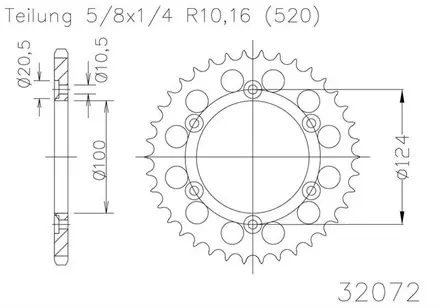 Задняя звезда 46 зуб. Esjot 50-32072-46 аналог JTR735.46