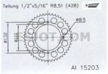 Задняя звезда 47 зуб. Esjot 51-15203-47 аналог JTA895.47