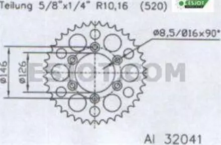 Задняя звезда 49 зуб. Esjot 51-32041-49 аналог JTA808.49