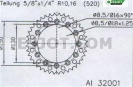 Задняя звезда 48 зуб. Esjot 53-32001-48WB аналог JTR245/2.48