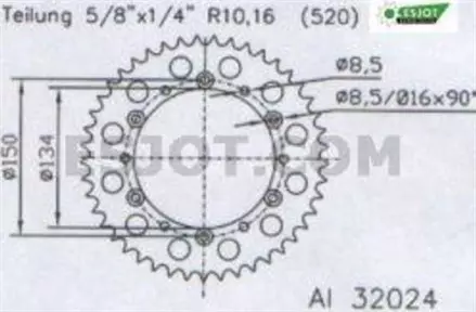Задняя звезда 49 зуб. Esjot 53-32024-49 аналог JTA460.49