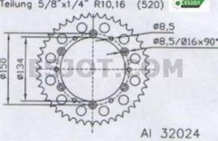 Задняя звезда 49 зуб. Esjot 53-32024-49BG аналог JTA460.49