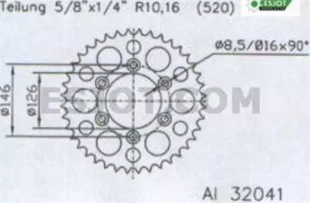 Задняя звезда 49 зуб. Esjot 53-32041-49 аналог JTA808.49