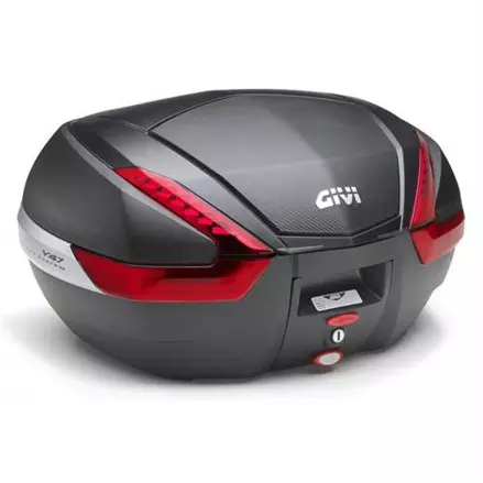 Верхний кофр GIVI V47NN 47 л, черный с Carbon Look вставками и красными рефлекторами