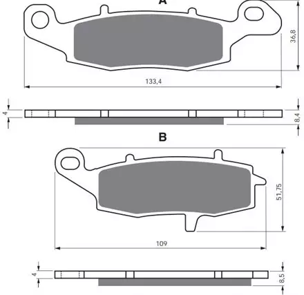 Тормозные колодки GoldFren 104 S33