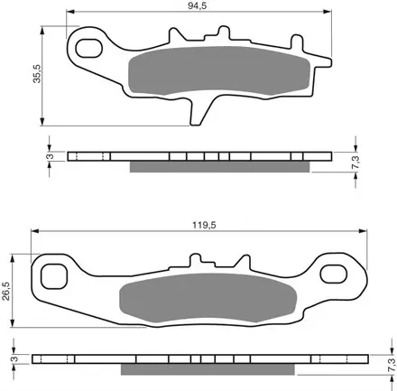 Тормозные колодки дисковые 108 S3