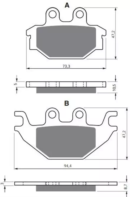 Тормозные колодки GoldFren 230 K5