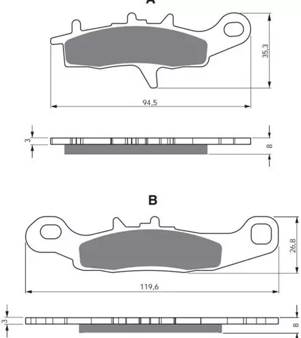 Тормозные колодки GoldFren 245 K5