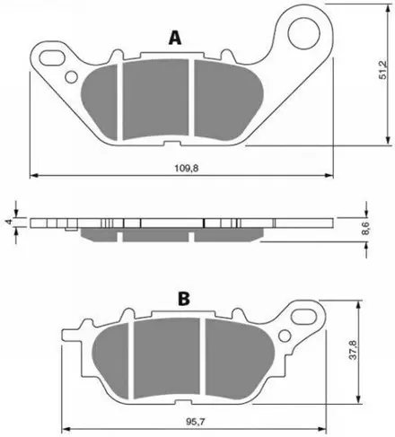 Тормозные колодки дисковые 264 AD