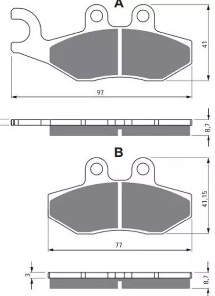Тормозные колодки GoldFren 293 S3