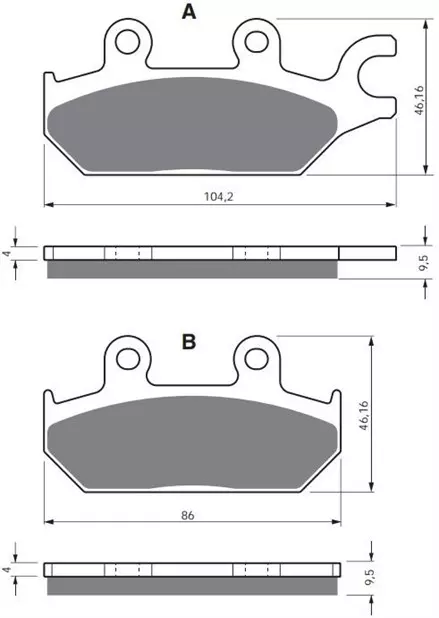 Тормозные колодки GoldFren 345 K5