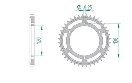 Звезда задняя AFAM 10602-40 для мотоциклов
