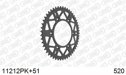 Звезда задняя AFAM 11212PK+51 для мотоцикла