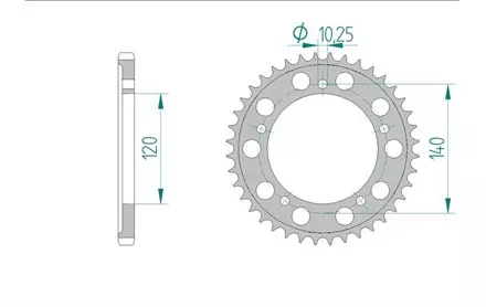Звезда задняя AFAM 15604-44 для мотоциклов