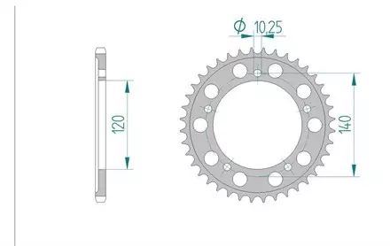 Звезда задняя AFAM 15605-43 для мотоциклов