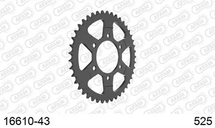 Звезда задняя AFAM 16610-43 для мотоциклов